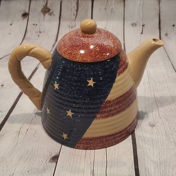 Americana ceramic teapot - Picture 3 of 5